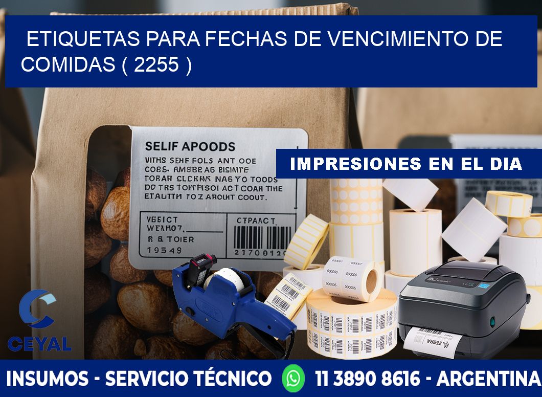 ETIQUETAS PARA FECHAS DE VENCIMIENTO DE COMIDAS ( 2255 )