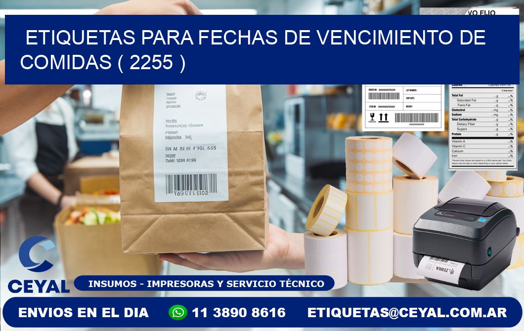 ETIQUETAS PARA FECHAS DE VENCIMIENTO DE COMIDAS ( 2255 )