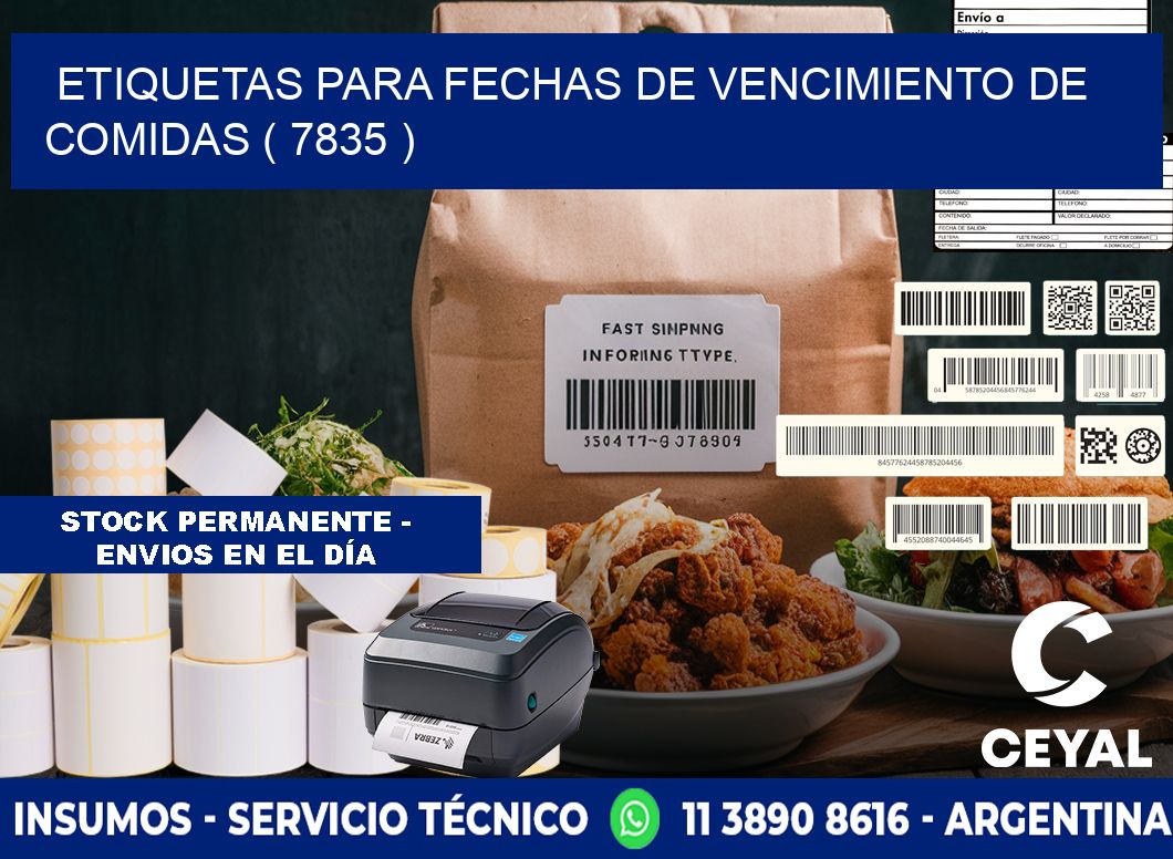 ETIQUETAS PARA FECHAS DE VENCIMIENTO DE COMIDAS ( 7835 )