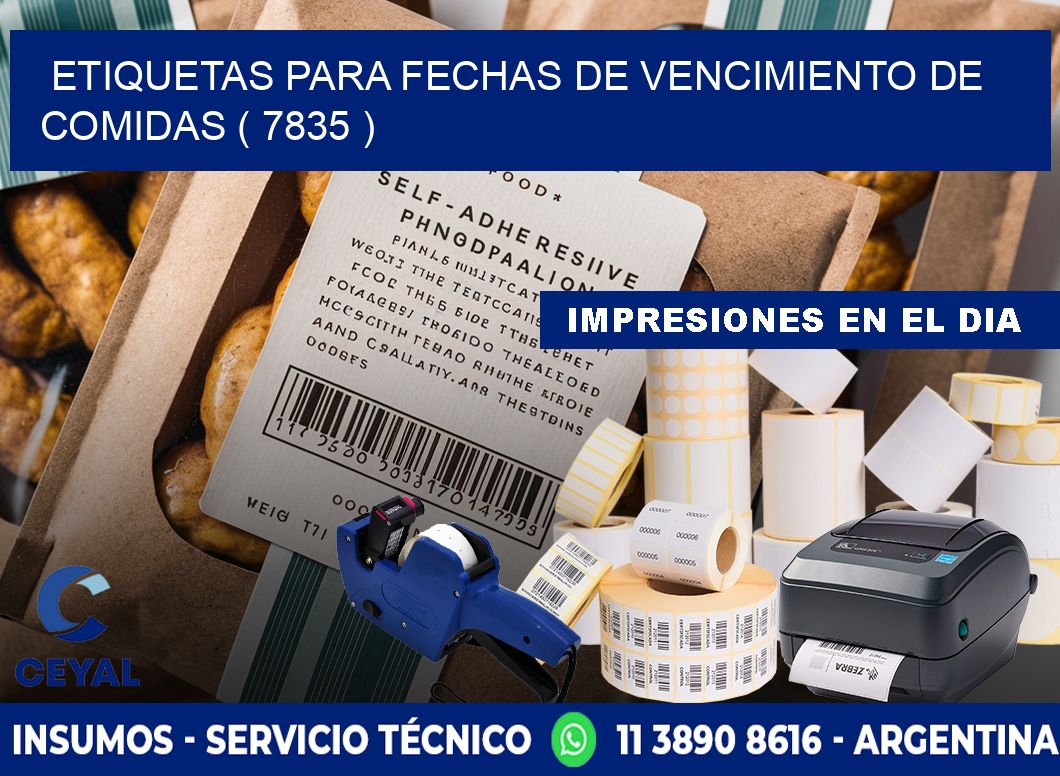 ETIQUETAS PARA FECHAS DE VENCIMIENTO DE COMIDAS ( 7835 )