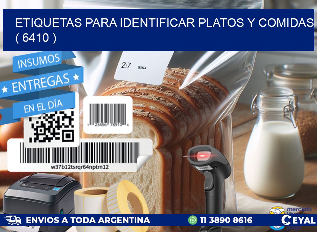ETIQUETAS PARA IDENTIFICAR PLATOS Y COMIDAS  ( 6410 )