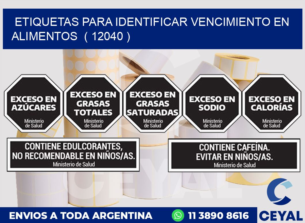 ETIQUETAS PARA IDENTIFICAR VENCIMIENTO EN ALIMENTOS  ( 12040 )