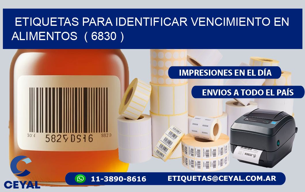 ETIQUETAS PARA IDENTIFICAR VENCIMIENTO EN ALIMENTOS  ( 6830 )