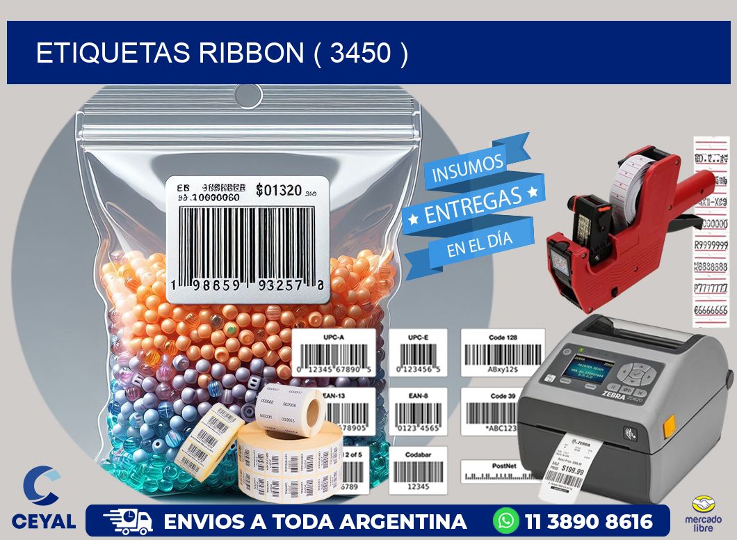 ETIQUETAS RIBBON ( 3450 )
