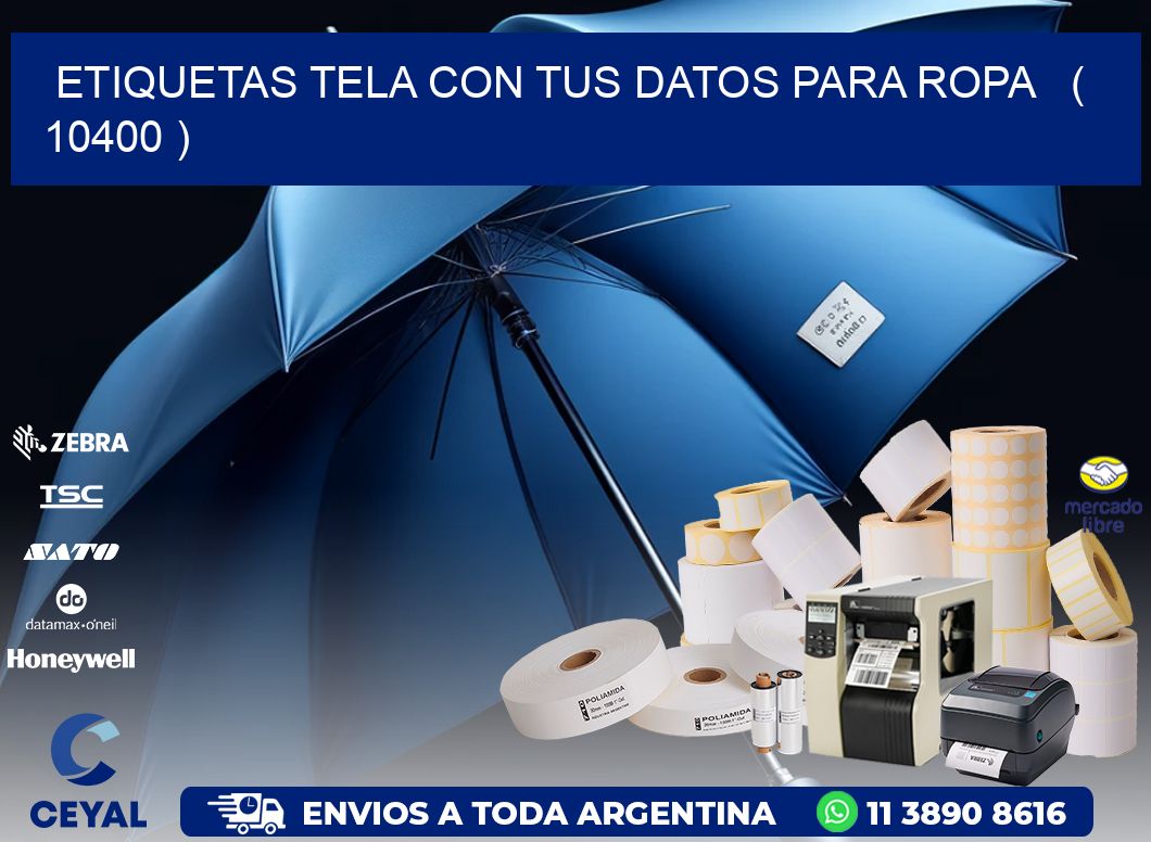 ETIQUETAS TELA CON TUS DATOS PARA ROPA   ( 10400 )