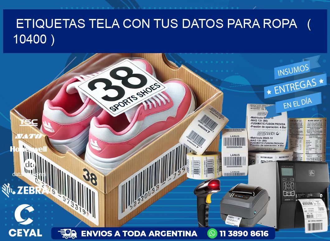 ETIQUETAS TELA CON TUS DATOS PARA ROPA   ( 10400 )