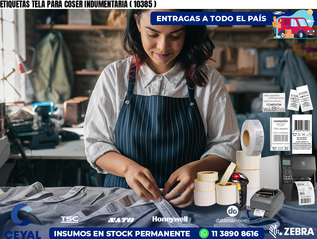 ETIQUETAS TELA PARA COSER INDUMENTARIA ( 10385 )