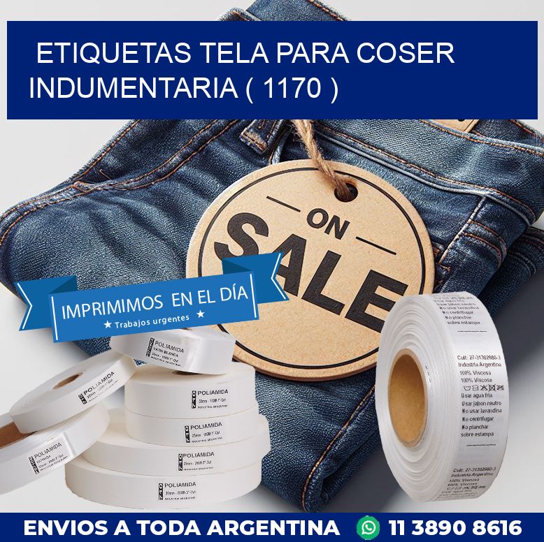 ETIQUETAS TELA PARA COSER INDUMENTARIA ( 1170 )