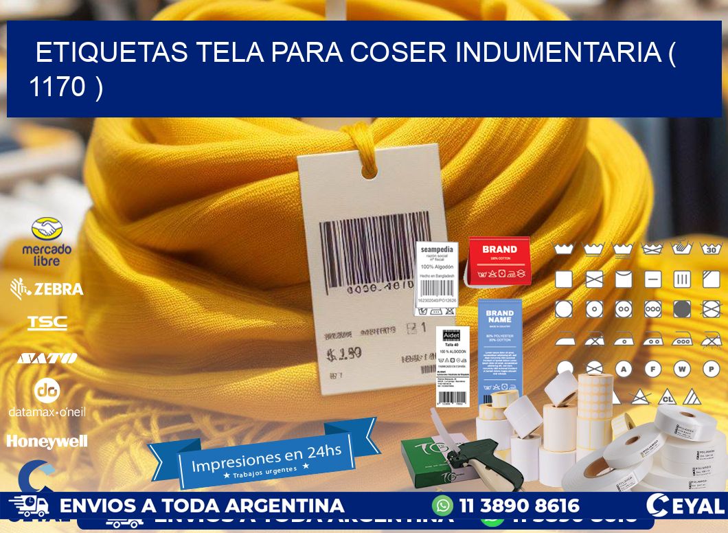 ETIQUETAS TELA PARA COSER INDUMENTARIA ( 1170 )