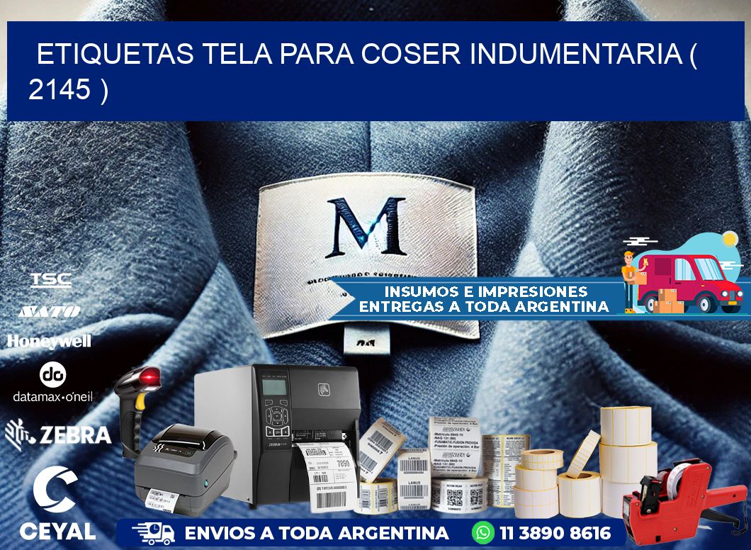 ETIQUETAS TELA PARA COSER INDUMENTARIA ( 2145 )