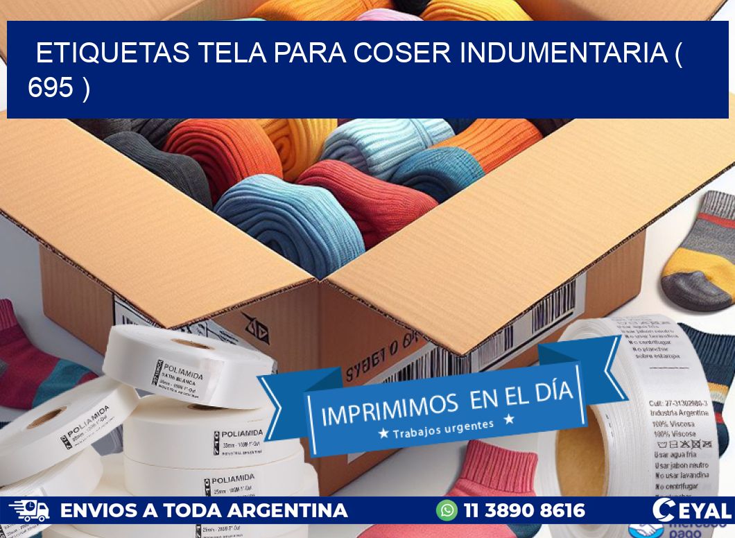 ETIQUETAS TELA PARA COSER INDUMENTARIA ( 695 )