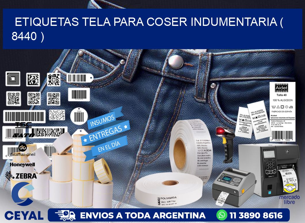 ETIQUETAS TELA PARA COSER INDUMENTARIA ( 8440 )