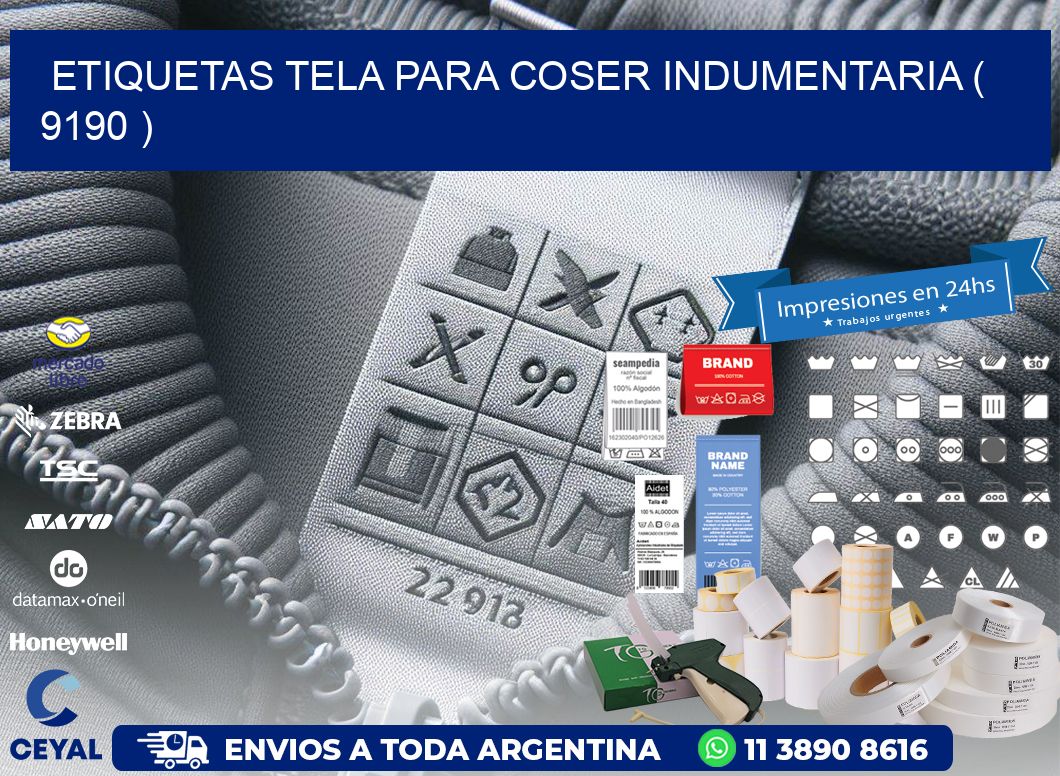 ETIQUETAS TELA PARA COSER INDUMENTARIA ( 9190 )