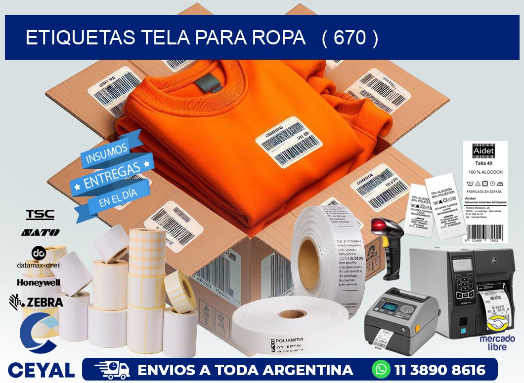 ETIQUETAS TELA PARA ROPA   ( 670 )