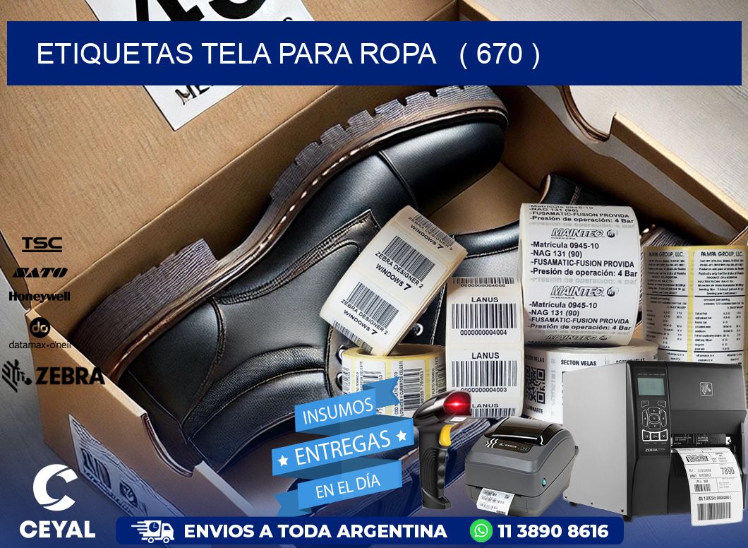 ETIQUETAS TELA PARA ROPA   ( 670 )