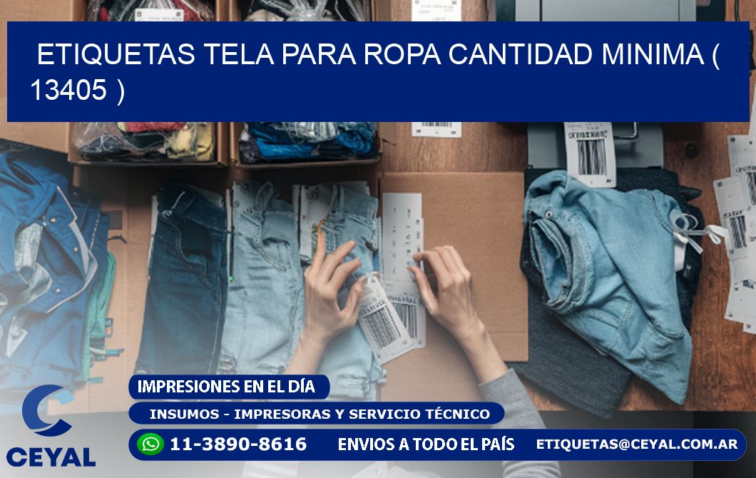 ETIQUETAS TELA PARA ROPA CANTIDAD MINIMA ( 13405 )