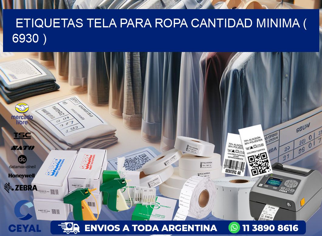 ETIQUETAS TELA PARA ROPA CANTIDAD MINIMA ( 6930 )