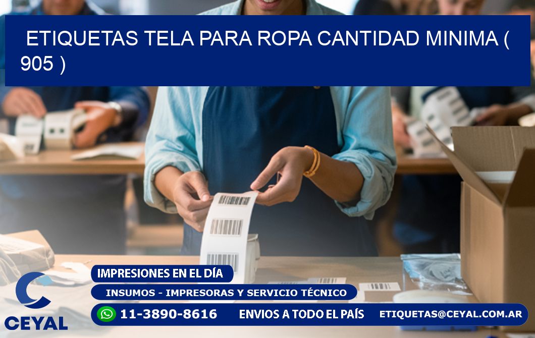 ETIQUETAS TELA PARA ROPA CANTIDAD MINIMA ( 905 )