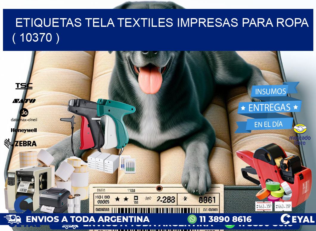 ETIQUETAS TELA TEXTILES IMPRESAS PARA ROPA   ( 10370 )