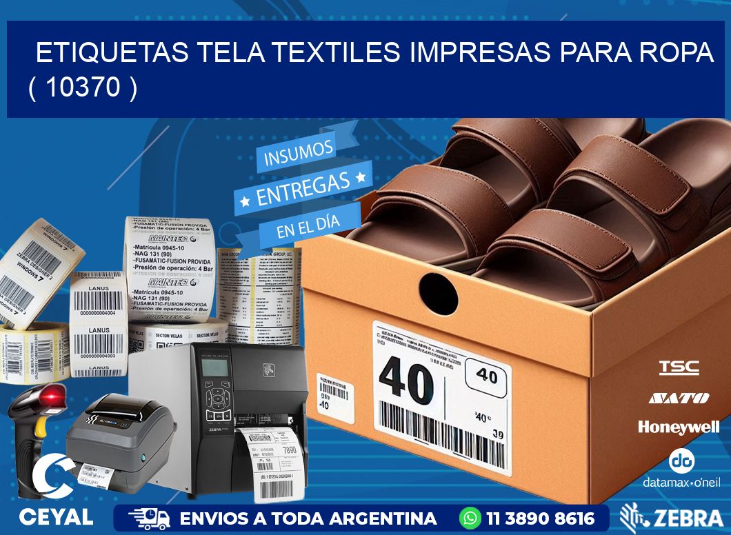 ETIQUETAS TELA TEXTILES IMPRESAS PARA ROPA   ( 10370 )
