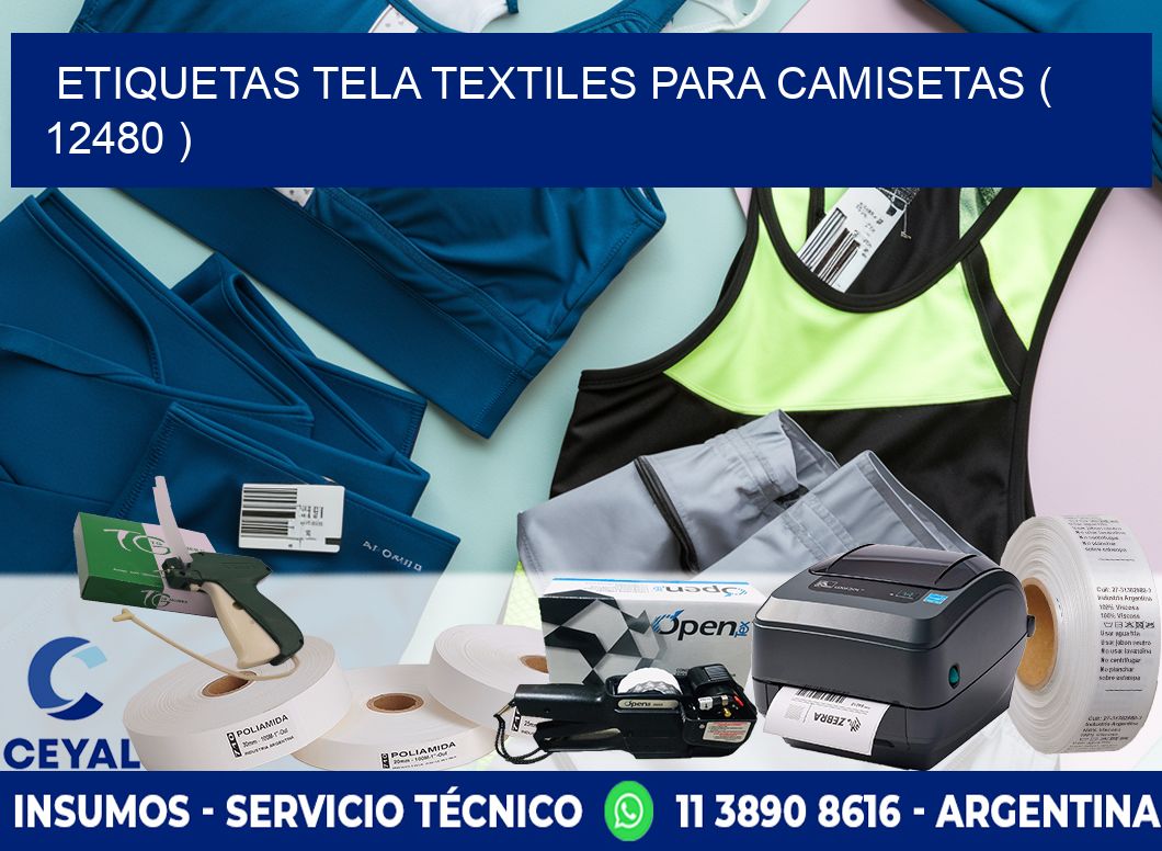 ETIQUETAS TELA TEXTILES PARA CAMISETAS ( 12480 )