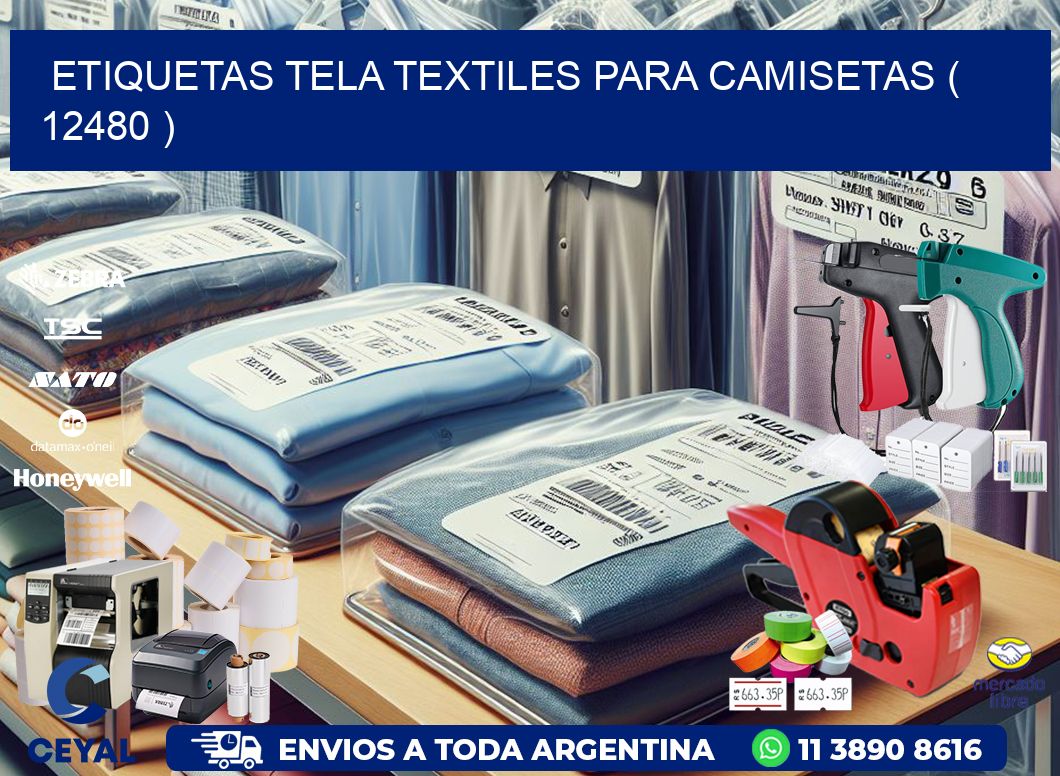 ETIQUETAS TELA TEXTILES PARA CAMISETAS ( 12480 )