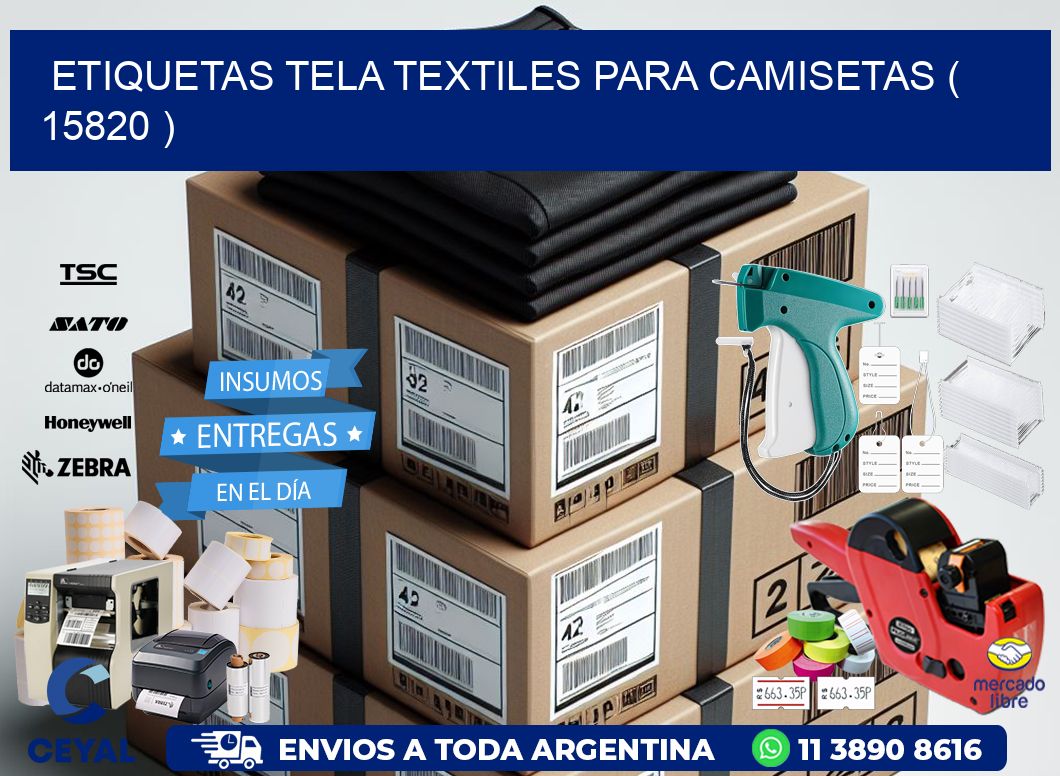 ETIQUETAS TELA TEXTILES PARA CAMISETAS ( 15820 )
