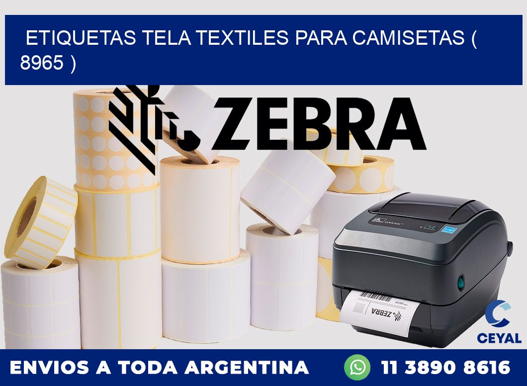 ETIQUETAS TELA TEXTILES PARA CAMISETAS ( 8965 )