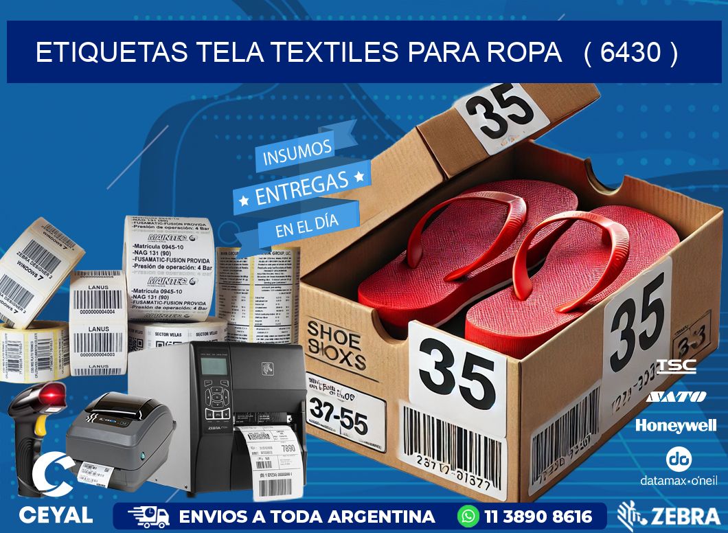 ETIQUETAS TELA TEXTILES PARA ROPA   ( 6430 )