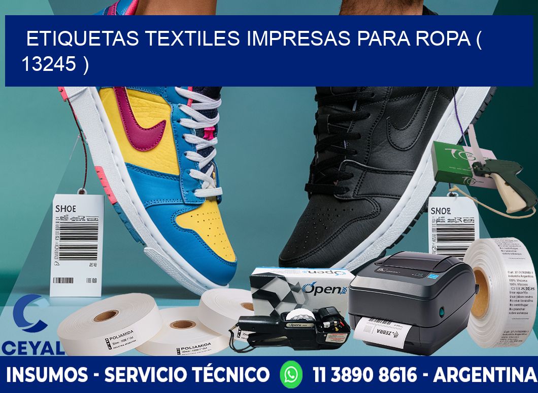 ETIQUETAS TEXTILES IMPRESAS PARA ROPA ( 13245 )