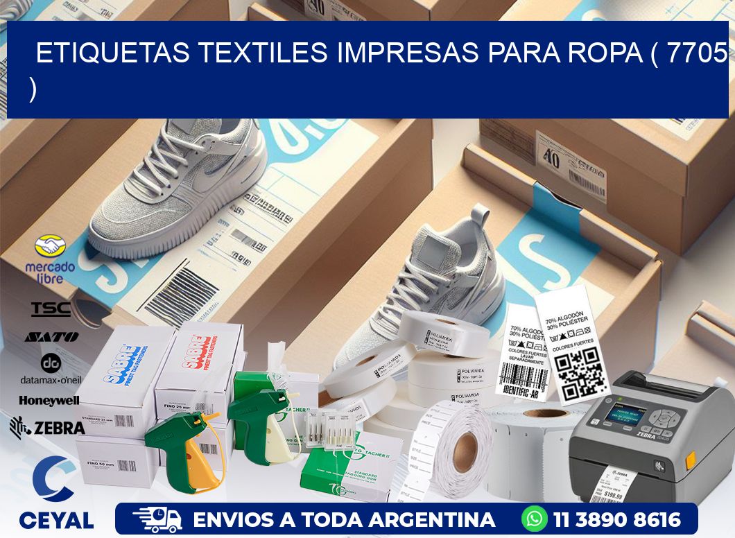 ETIQUETAS TEXTILES IMPRESAS PARA ROPA ( 7705 )