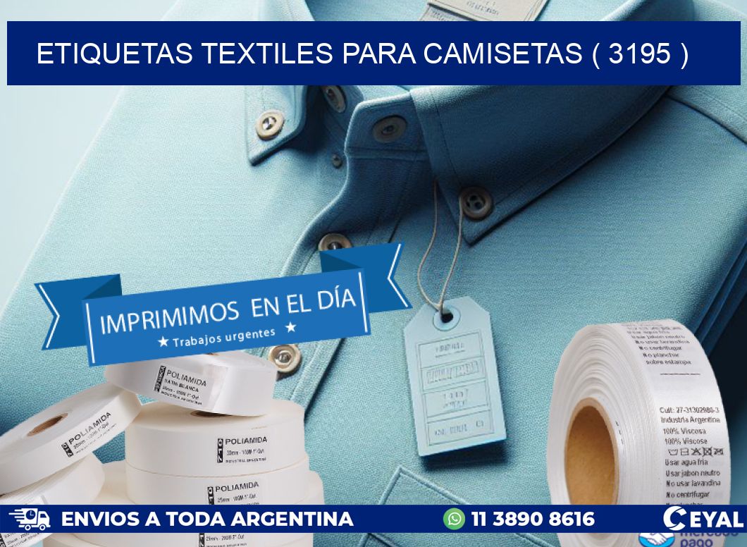 ETIQUETAS TEXTILES PARA CAMISETAS ( 3195 )