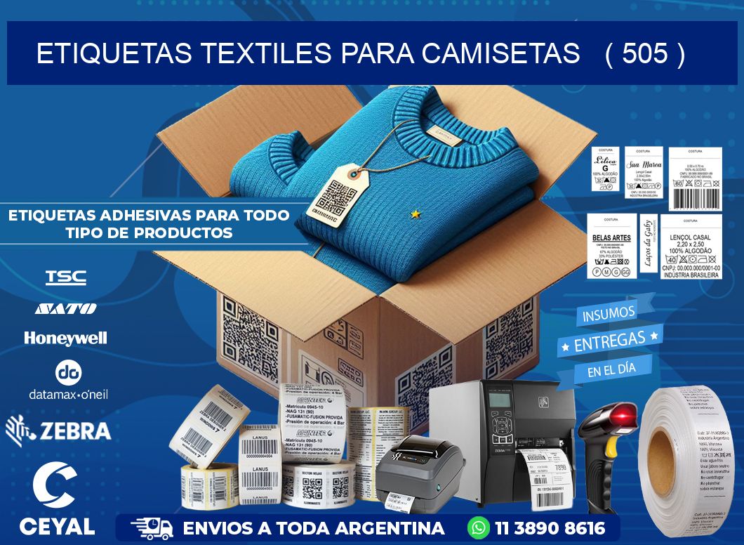 ETIQUETAS TEXTILES PARA CAMISETAS   ( 505 )