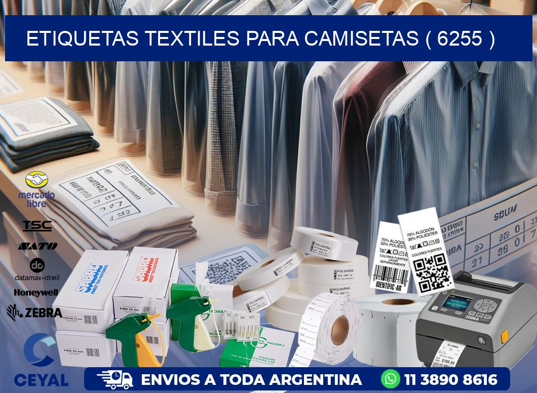 ETIQUETAS TEXTILES PARA CAMISETAS ( 6255 )