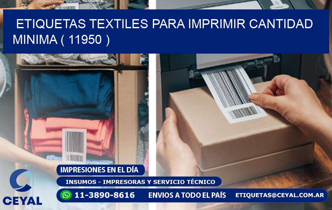 ETIQUETAS TEXTILES PARA IMPRIMIR CANTIDAD MINIMA ( 11950 )