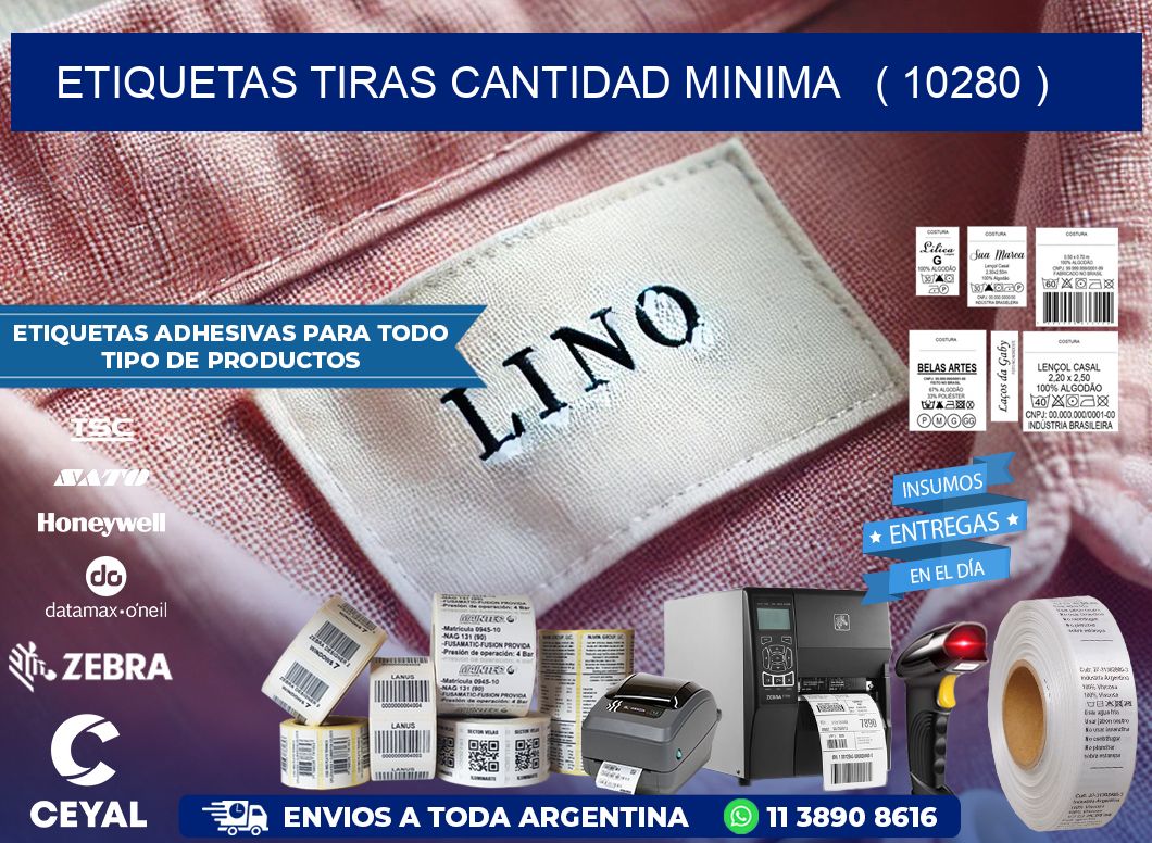 ETIQUETAS TIRAS CANTIDAD MINIMA   ( 10280 )