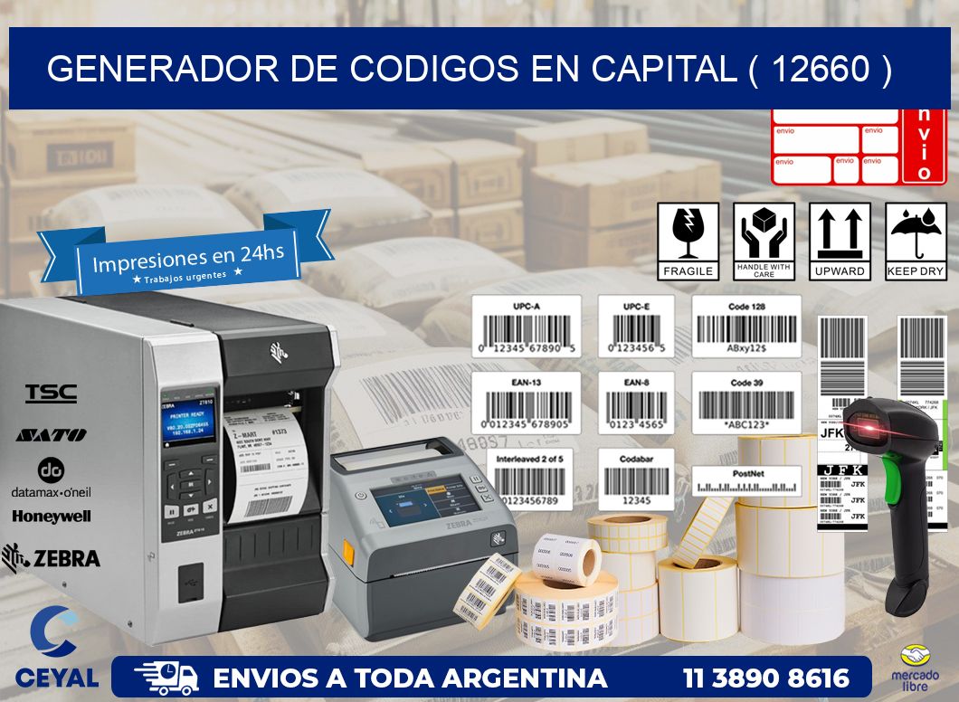 GENERADOR DE CODIGOS EN CAPITAL ( 12660 )