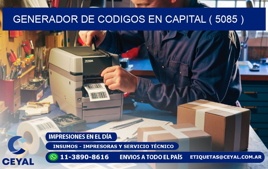 GENERADOR DE CODIGOS EN CAPITAL ( 5085 )