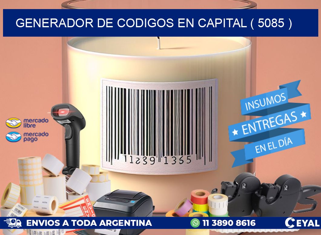 GENERADOR DE CODIGOS EN CAPITAL ( 5085 )