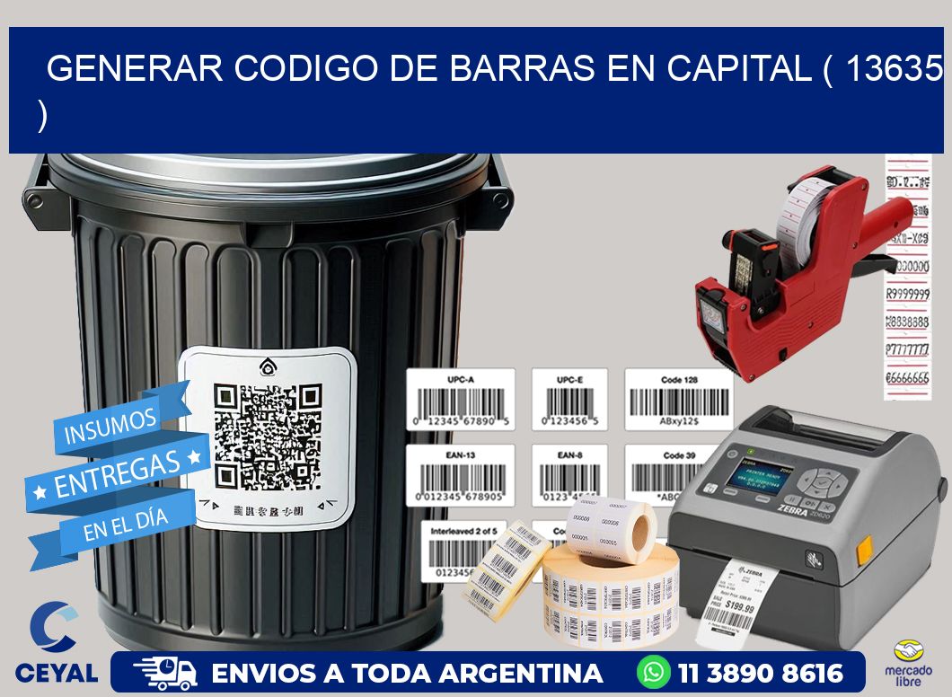 GENERAR CODIGO DE BARRAS EN CAPITAL ( 13635 )