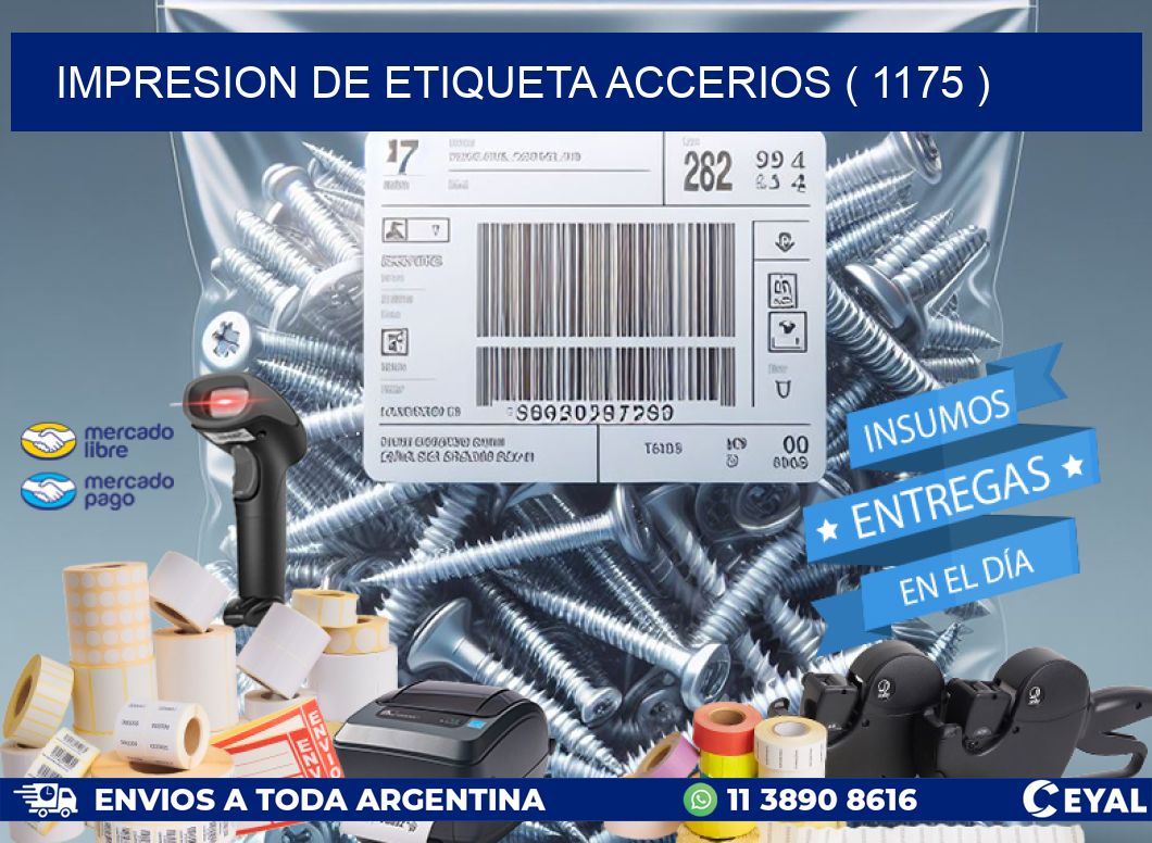 IMPRESION DE ETIQUETA ACCERIOS ( 1175 )