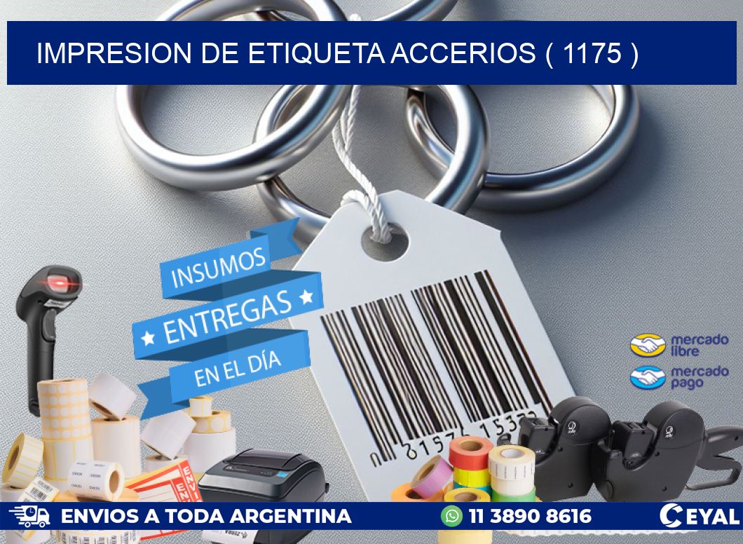 IMPRESION DE ETIQUETA ACCERIOS ( 1175 )