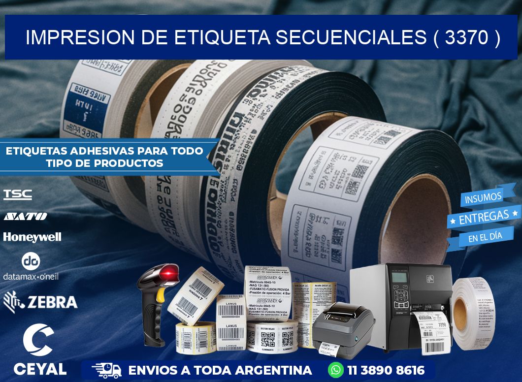IMPRESION DE ETIQUETA SECUENCIALES ( 3370 )