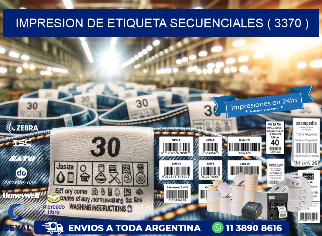 IMPRESION DE ETIQUETA SECUENCIALES ( 3370 )