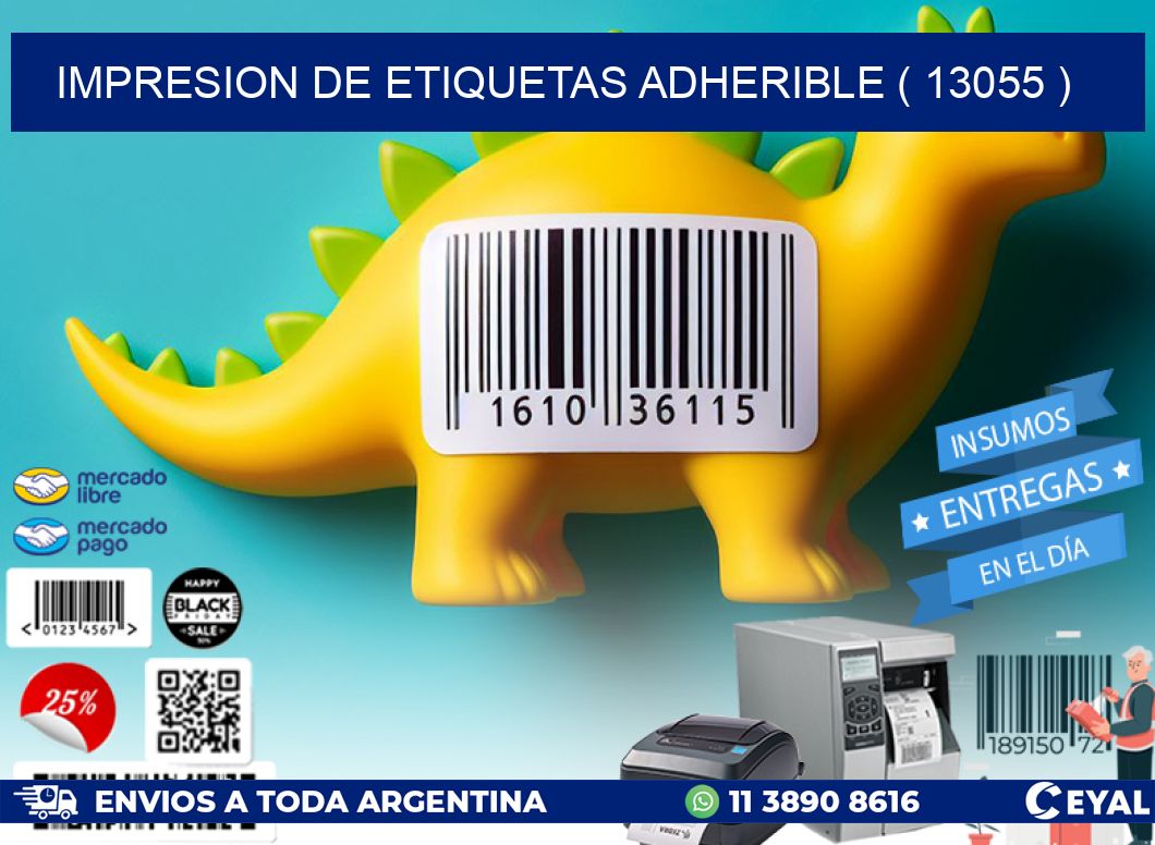 IMPRESION DE ETIQUETAS ADHERIBLE ( 13055 )