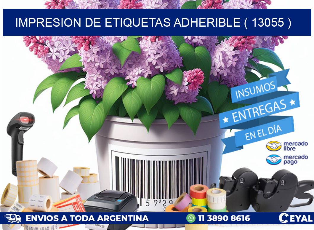 IMPRESION DE ETIQUETAS ADHERIBLE ( 13055 )