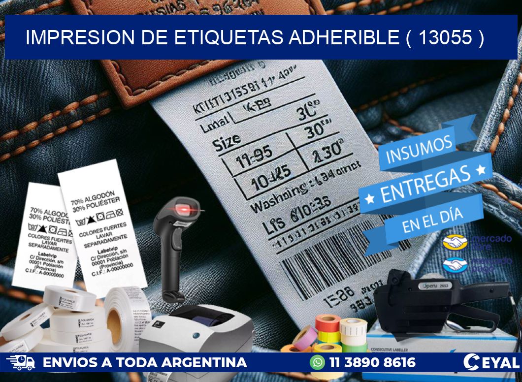 IMPRESION DE ETIQUETAS ADHERIBLE ( 13055 )