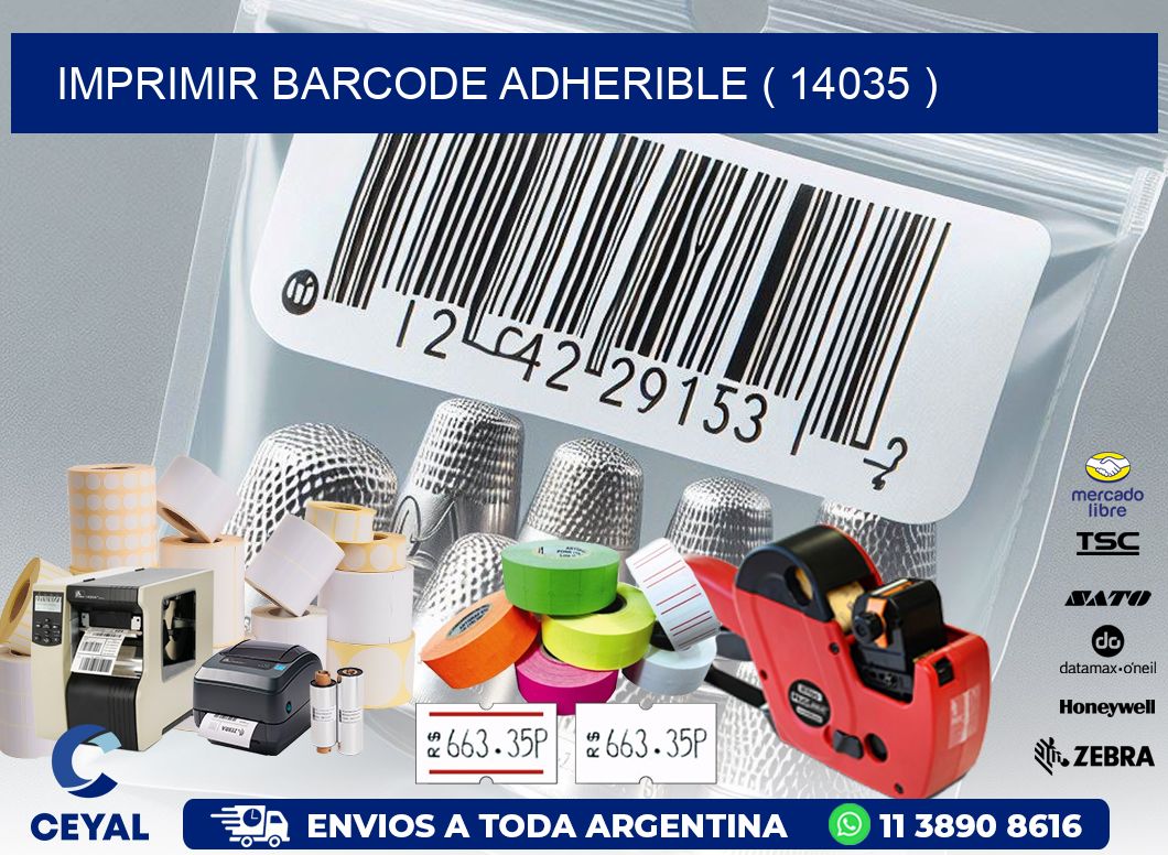 IMPRIMIR BARCODE ADHERIBLE ( 14035 )