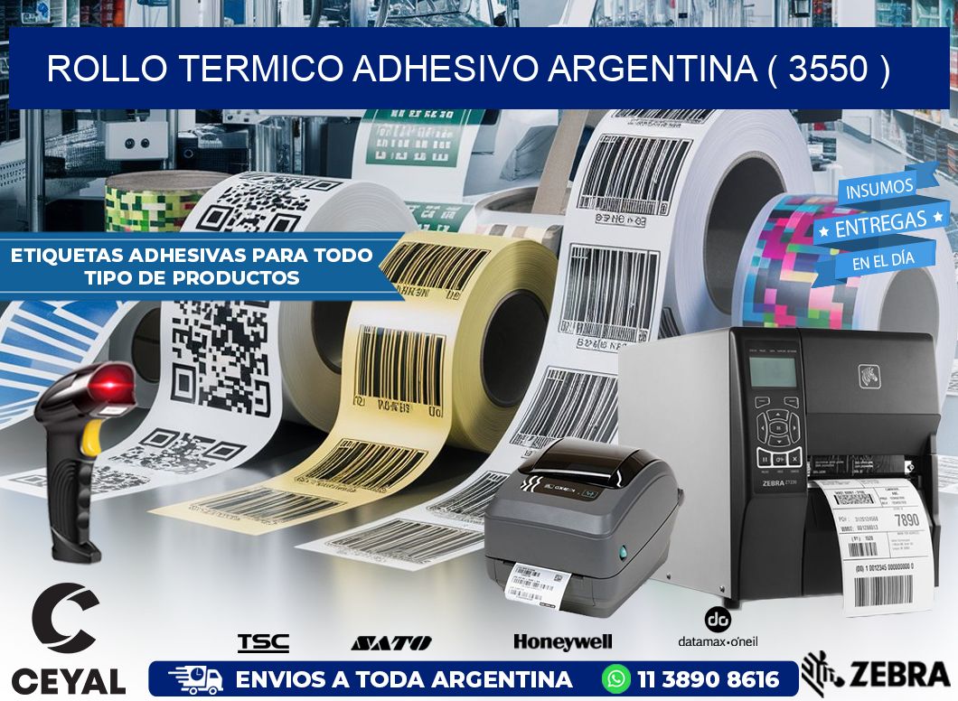 ROLLO TERMICO ADHESIVO ARGENTINA ( 3550 )