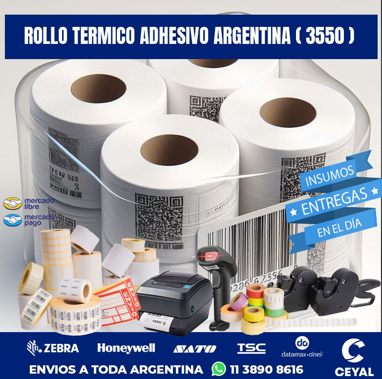 ROLLO TERMICO ADHESIVO ARGENTINA ( 3550 )